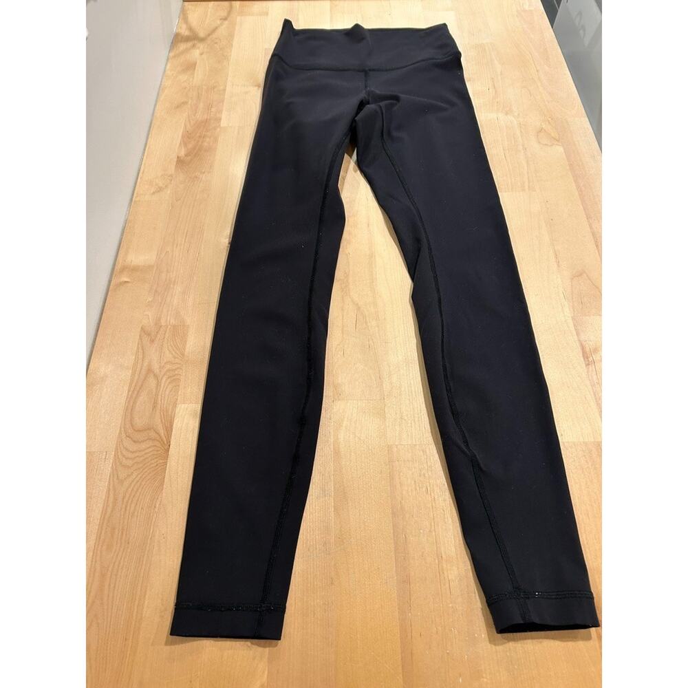 Lululemon Wunder Under Mid Rise Leggings Sz 4 Inseam Black